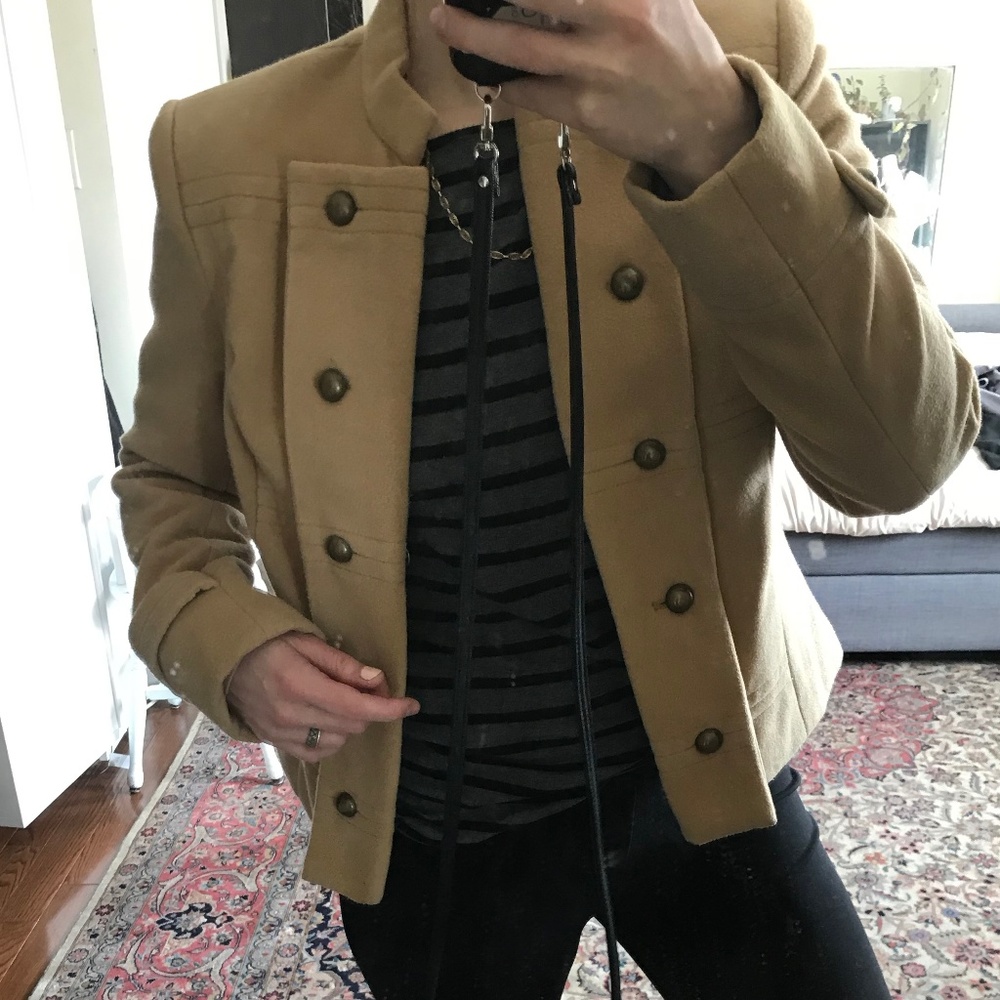Lord and Taylor Camel Tan Spring Blazer Jacket